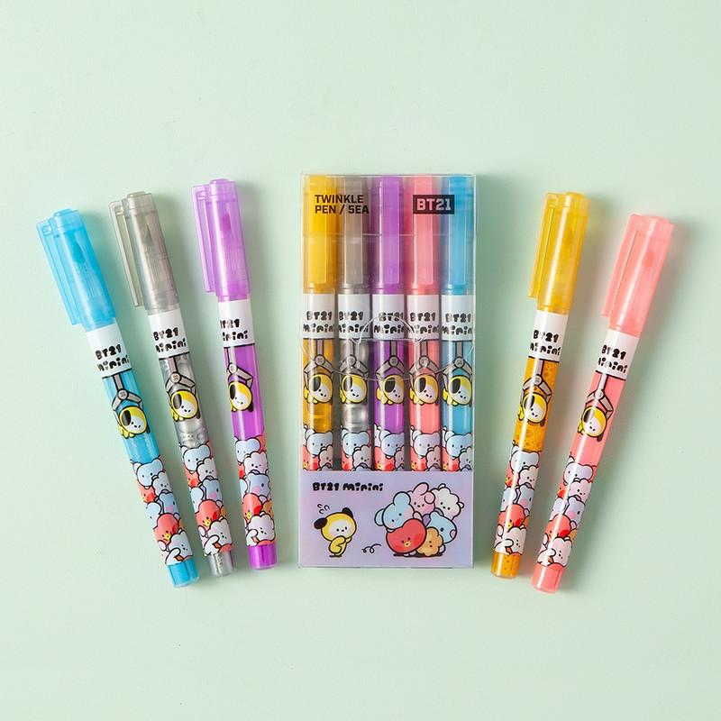 

BT21 Мерцающая ручка 5 шт. / 1 компл.