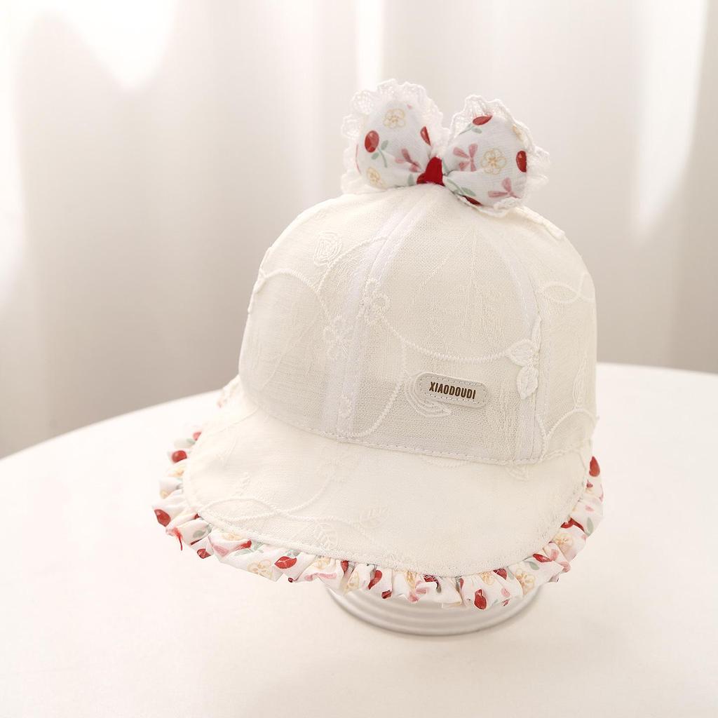 Baby Girls' Lace Sun Protection Hat - Spring/Autumn Breathable Mesh