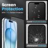 NORTHJO For iPhone 15 Case PC+TPU Phone Cover+Tempered Glass Screen Film+Lens Film