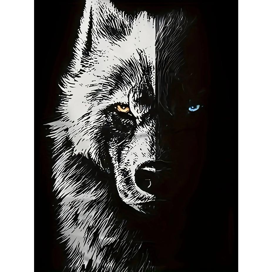 Pánské tričko s 3D potiskem vlčí smečky v horské noční scéně - Živá grafika vyjících vlků a úplňku, ležérní tričko s krátkým rukávem a kulatým výstřihem