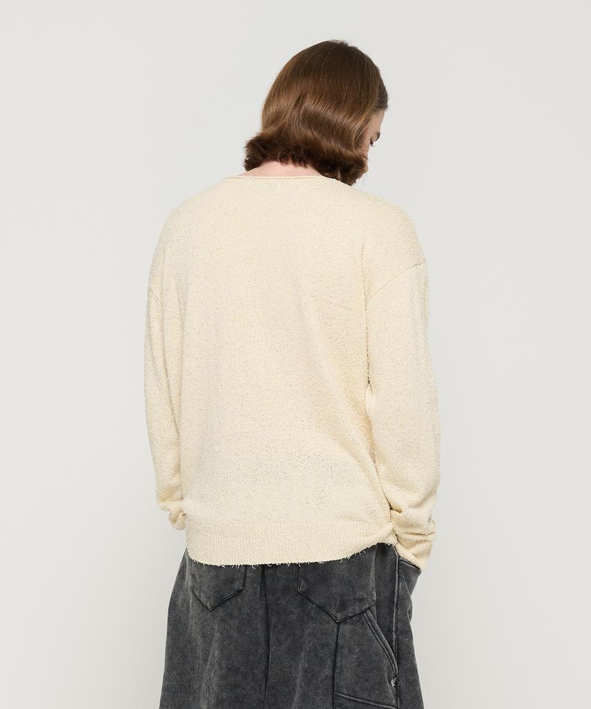 CARGOBROS Boucle Round Long Sleeve Knit (Ivory)
