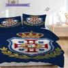 Royal Emblem Crown Laurel Bedding (1 * Duvet Cover + 2 * Pillowcase, Without Core) Christmas Birthday Gift Soft and Comfortable Bedding Set