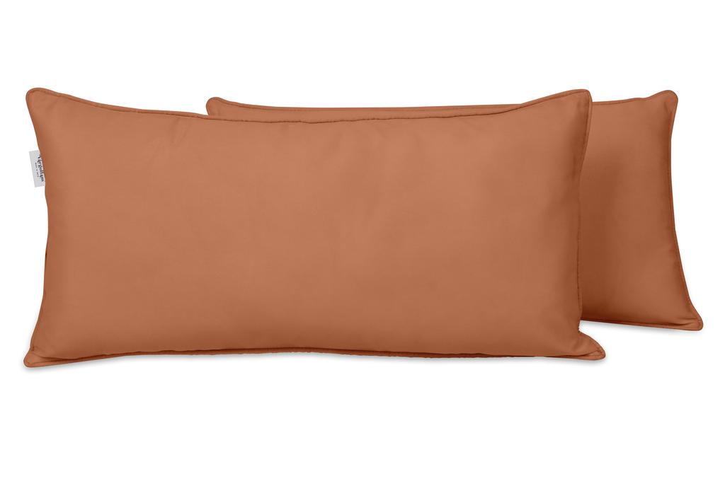 Vargottam Indoor Outdoor Polyester Fabric Lumbar Pillow Cover, Waterproof Rectangular Cushion Case for Patio Furniture-12" x 18