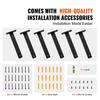 VEVOR Shelf Bracket, 10”L x 4”W x 1.6”H, 6 Pcs Heavy Duty Floating Shelf Brackets, Brackets for Shelves, 5mm Thick Matte Black L Shelf Bracket