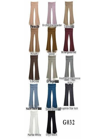 Spicy Girl Slim-Fit Micro-Flare Elastic Waist Pants for Women - Ribbed and Versatile Spring Casual Wear