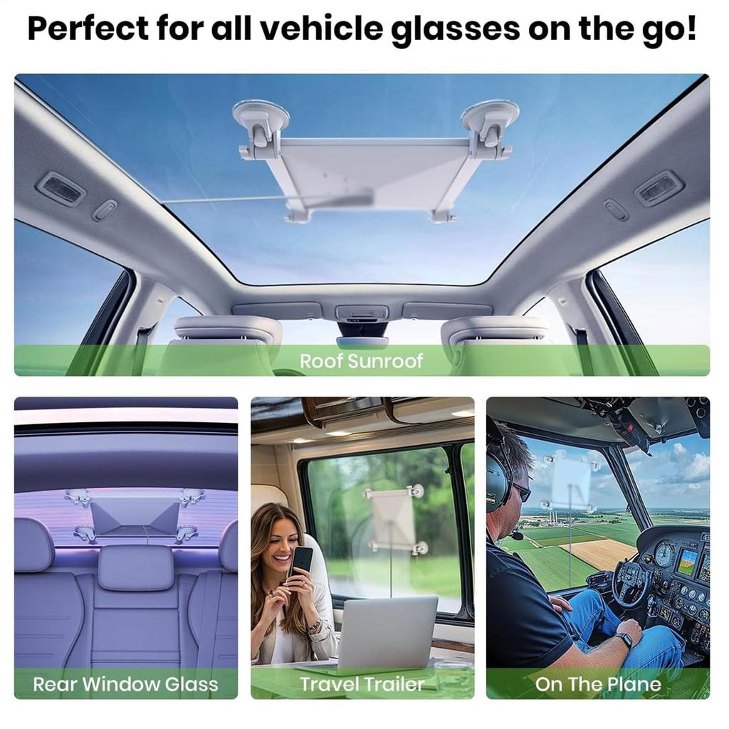 For For Starlink Mini Car Window Mount 360-Degree Adjustable Suction Cup Cradle Adjustable Portable Car Roof Mount For Laptop