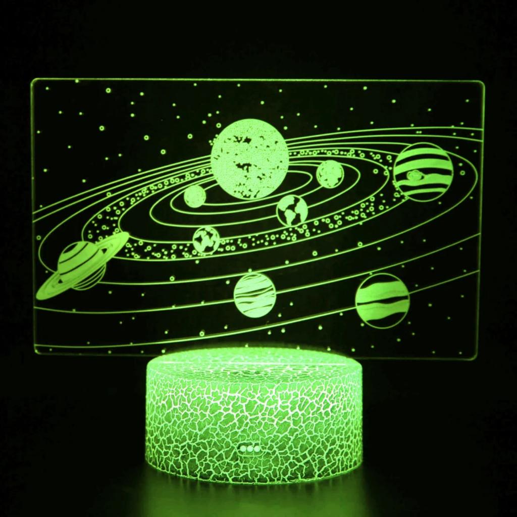 New 3D Lamp Illusion Space  Night Light   16 Colors Changing Remote Control  Decor Birthday Christmas Gifts