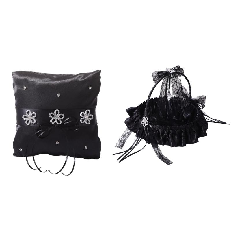 Elegant French Wedding RingsHolder Basket For Party Of Washable Cloth