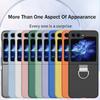 Candy Color Feeling Skin with Ring Holder Stand Case for Samsung Z Flip6 Flip 5 4 5G Hard PC Protect Fundas
