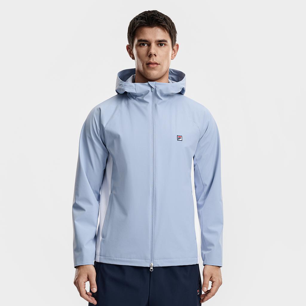 Fila Tennis Minimalist Personality Sports Casual Training Tennis Versatile Comfortable Hooded Woven Jacket Men jackets Liberation-Blue A11M613710FBU