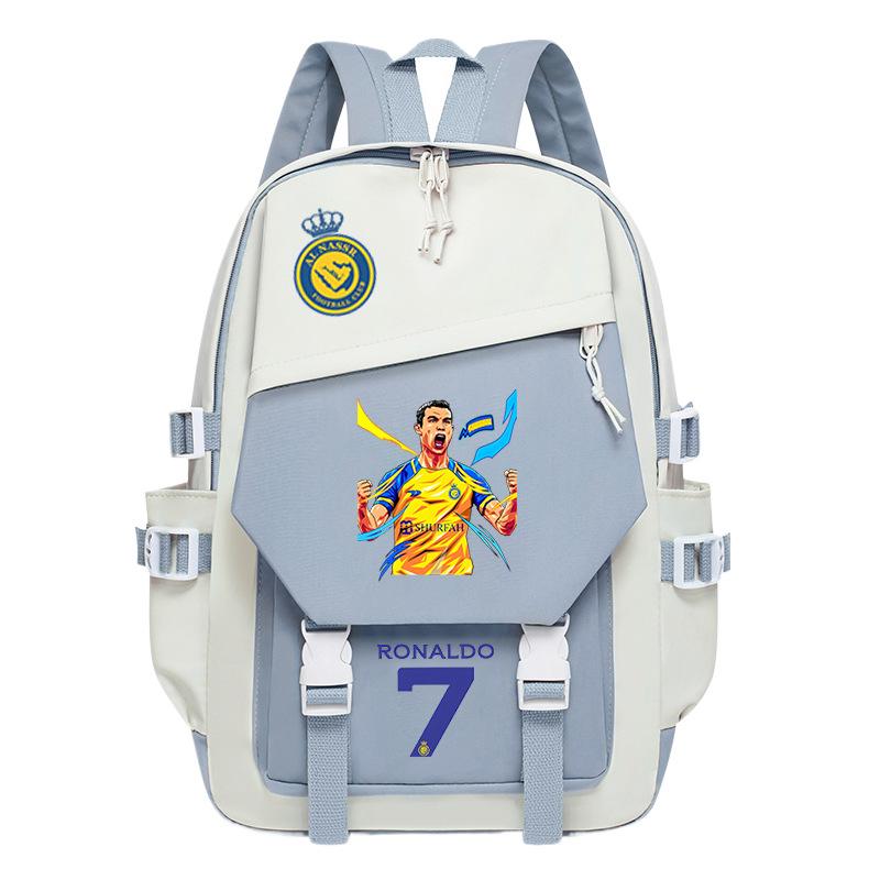 Football Player C Luo Peripheral Printing Trend Schoolbag Junior High School High School Students Large Capacity Spine Backpack