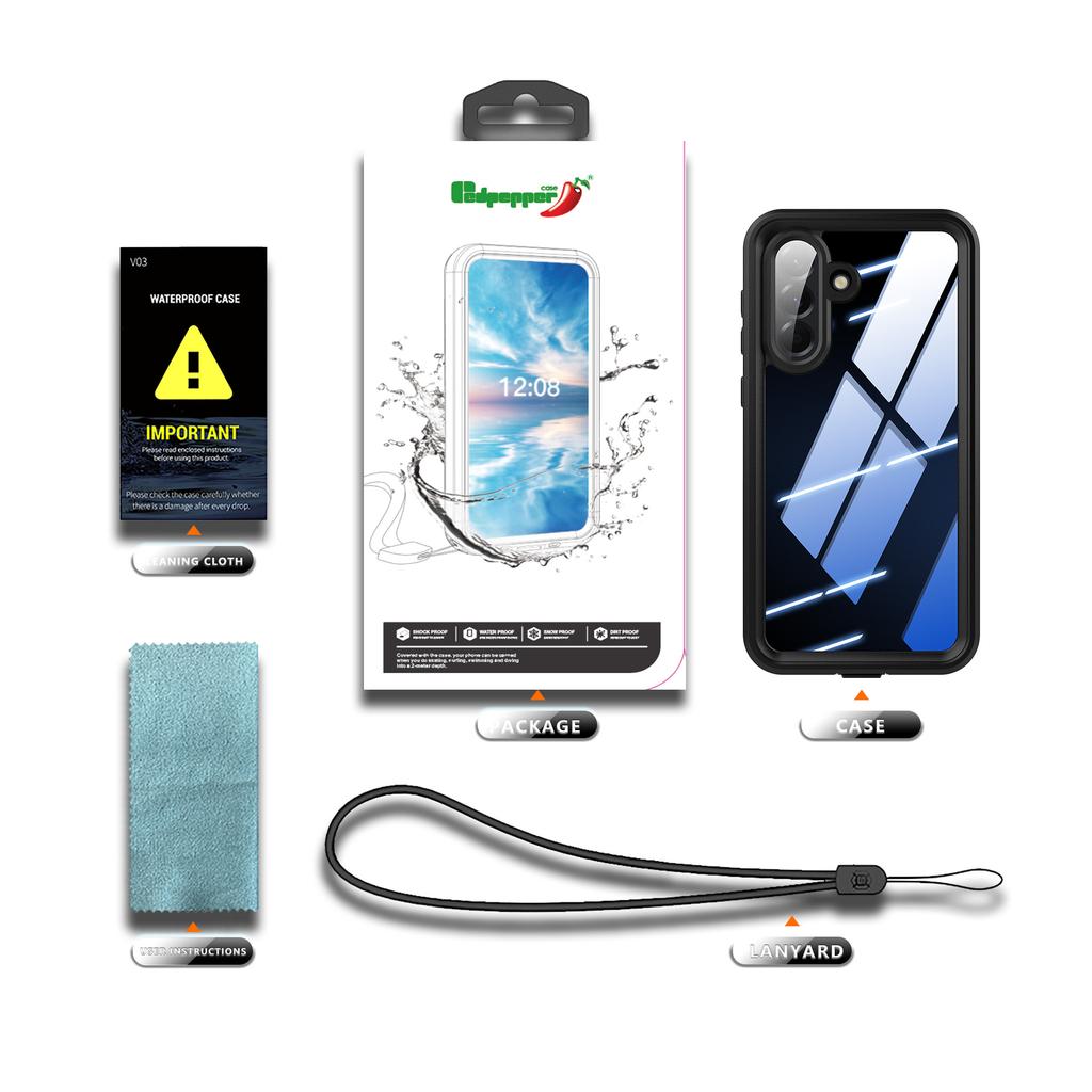 iP68 Waterproof For Samsung Galaxy A57 High-Clarity PET Film Soft TPU Back Cover Clear Case Shockproof Dustproof Anti-slip