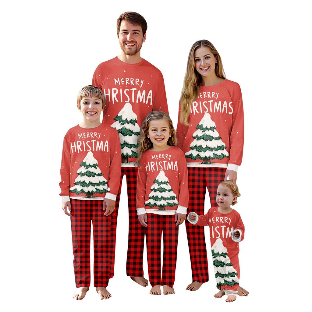 Passende Familiensets mit Weihnachtsmotiven, Langarmshirts und Hosen