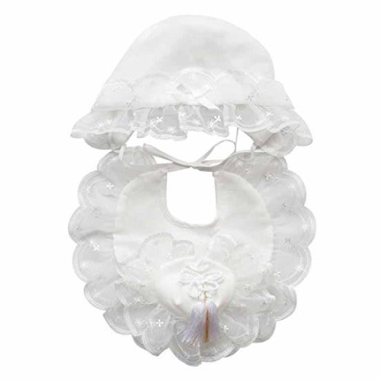 

Набор для посещения храма и оберегов шляпа, нагрудник, 3 предмета (50725) белый