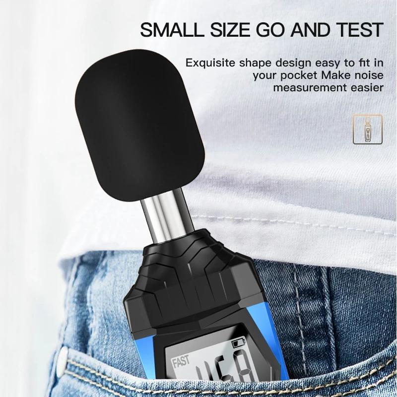 Noise Decibel Meter 30-130Decibel Monitoring Portable Sound Pressure Meter Decibel Meter Tester Professional Digital Sound Smart