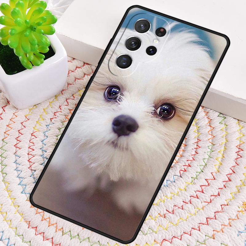 Maltese Dog Puppies Silicone Phone Case For Samsung Galaxy note 10 pro S26 S25 S24 S23 S22 S21 Plus S25Ultra Capa Cover
