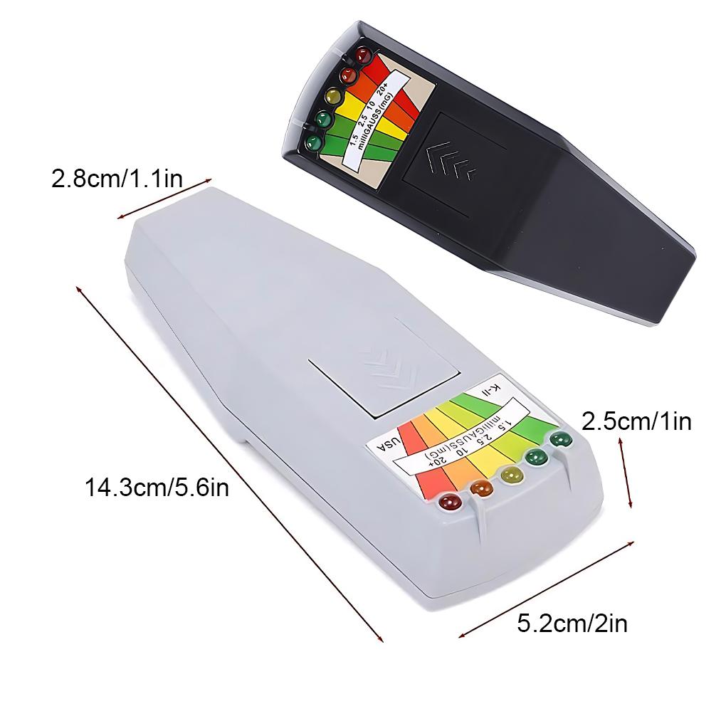Reliable LED EMF Meter Essential Tool For EMF Detection High Performance 5 LED Gauss EMF Meter white