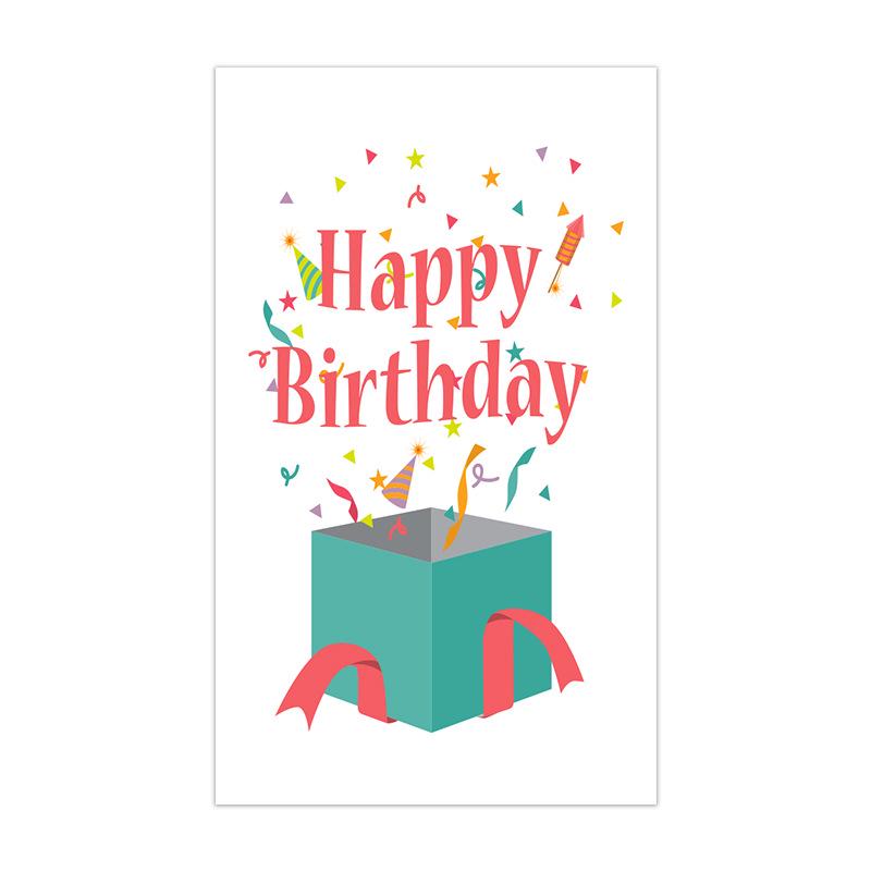 50-Pack Creative Birthday Celebration Cards for Party Decorations and Gifts