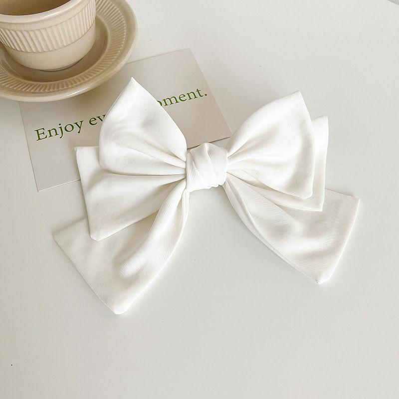 

Заколка для волос, однотонный пружинный зажим, простой женский головной убор, модные аксессуары для волос 19.5*14.5cm белый