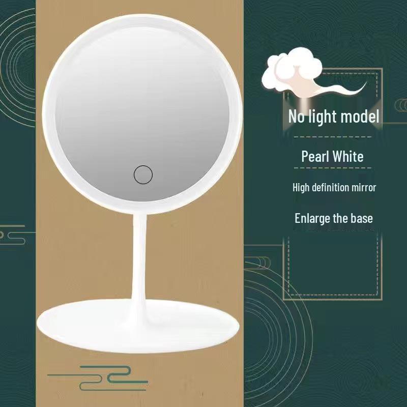 

Portable LED Folding Vanity Mirror with Lights for Makeup, Dorm, or Desk 7-inch Round Mirror