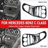 Carbon Fiber Sticker Decoration Car Center Console Panel Cover Trim ABS For Mercedes Benz C-Class W205 C180L C200 C300 2015-2018