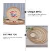 4 Pcs Handwoven Flat Wicker Round Fruit Basket Woven Food Storage Weaved Shallow Tray Organiser Vegetable Fruit Bowl DIY Drawing Board Wall Basket
