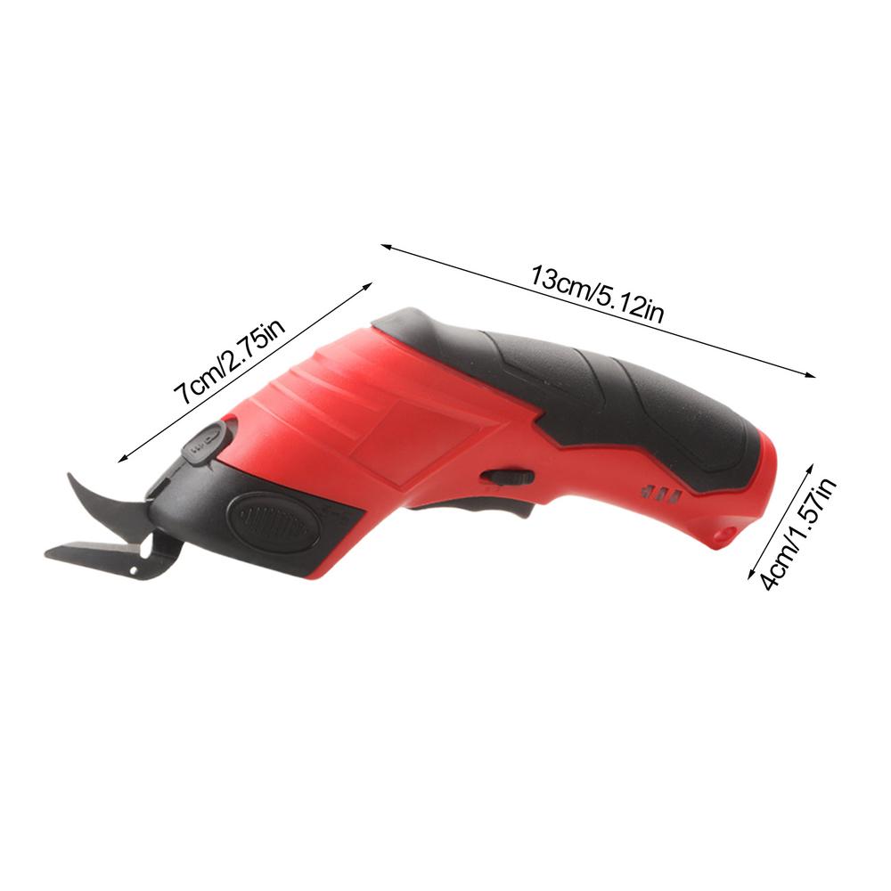 

Беспроводные ножницы для картона, эргономичные, USB-перезаряжаемые ножницы, многоцелевые ножницы для ткани, инструмент для резки ковров и кожи красный