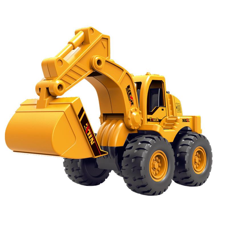 Excavator Bulldozer Kids Inertia Construction Car Toy With Interactive Component