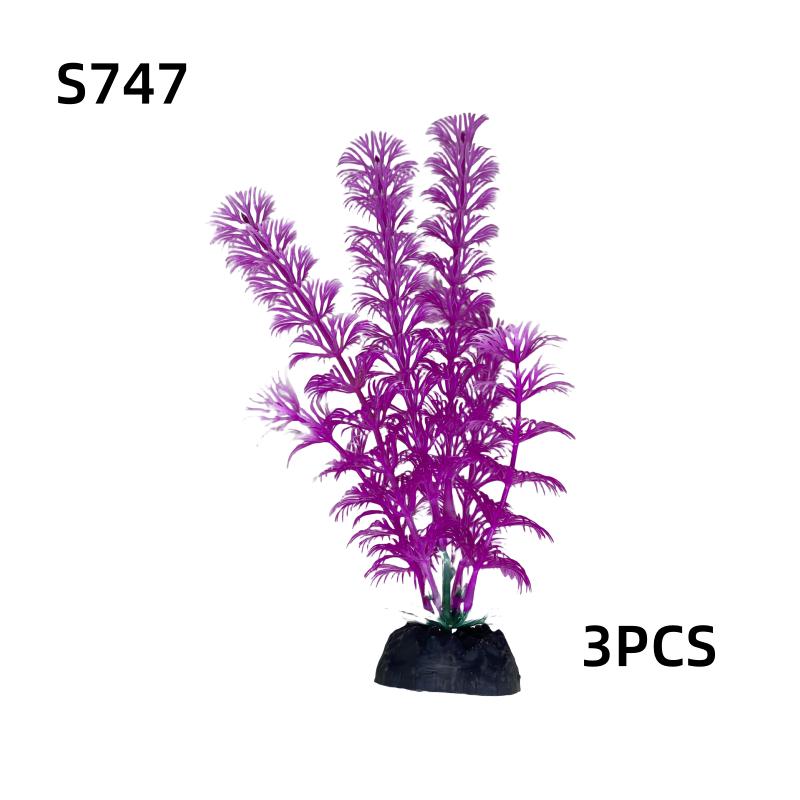 3 Stück/Los Leuchtende Farbe Aquarienpflanzen Künstliche Wasserpflanzen, Aquarium Pflanzen Dekoration Ornament Set 7,08 Zoll