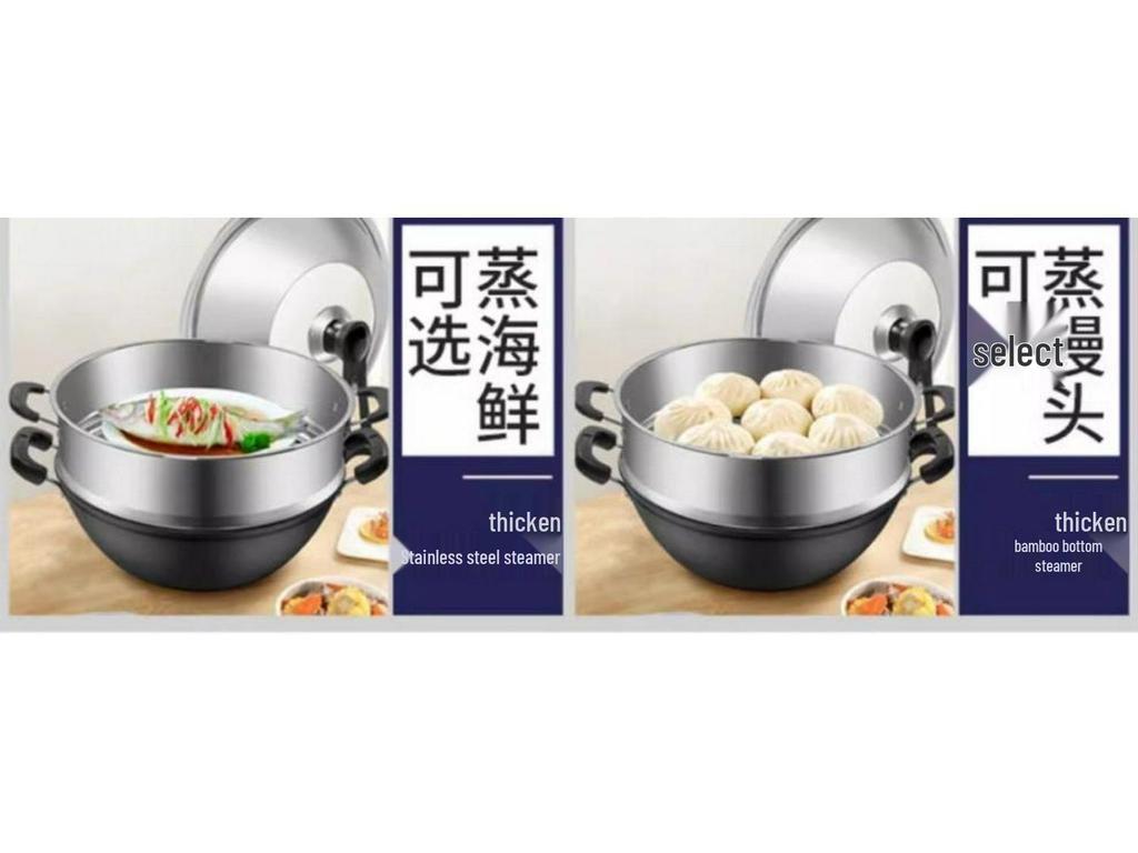 Robuster gusseiserner Wok mit zwei Griffen für Induktionskochfelder - Große Pfanne mit flachem Boden zum Braten.