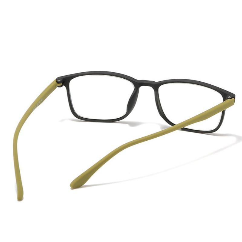Square Anti Blue Flexible Ultralight Reading Glasses for Men Presbyopic Eyeglasses Strength
