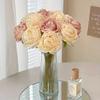 1Pc 6 Heads Multicolor Rose Bouquet Artificial Flowers for Wedding Home Decoration Holiday Decoration Valentine's Day Gift