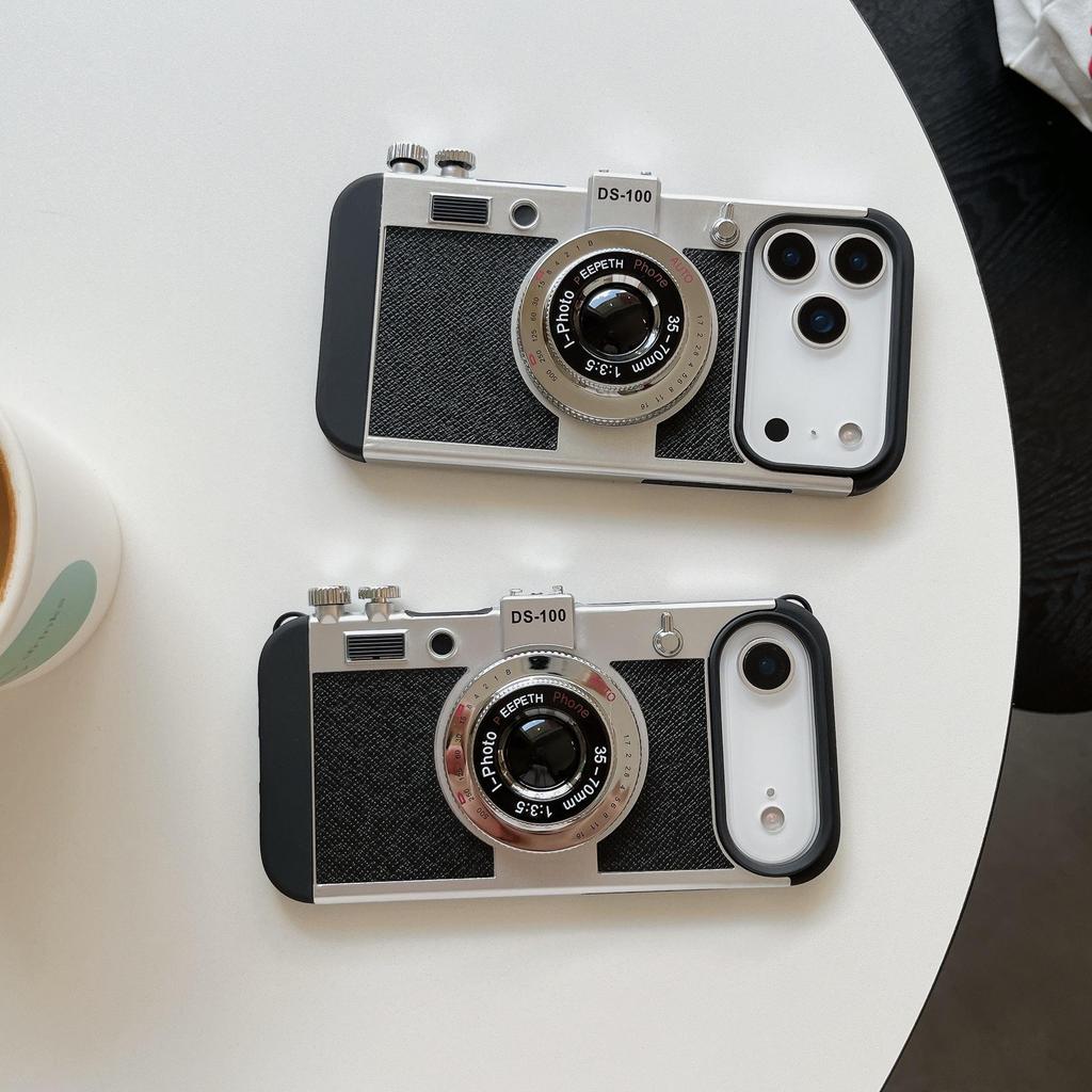 Stereoskopische Retro-Stoßfeste Schutzhülle für iPhone 17 - Kreatives Apple Design