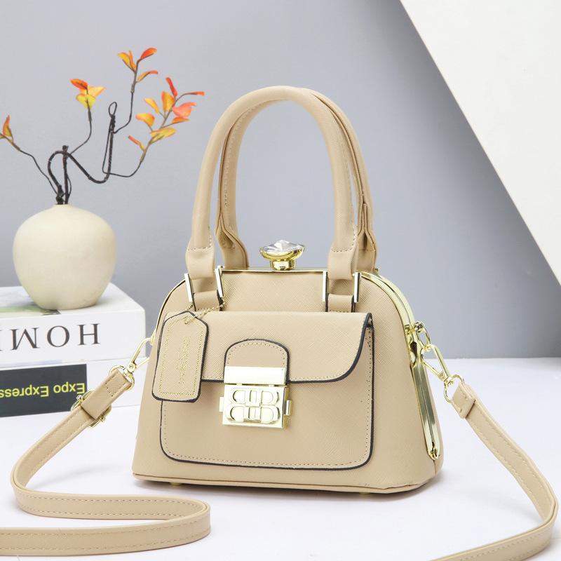 2026 New French Clip Mouth Gold Bag Women's Retro Handbag