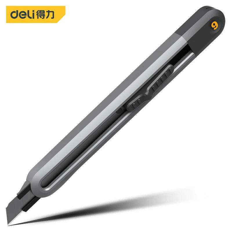 Deli Utility Knife Sk2 Blade High-quality Tool Buttons Self-locking Paper Cutting Utility Knife Office Furniture Supplies