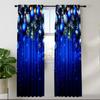 2PCS Merry Christmas Red New Year Gold Ball White snowflake Light Filtering Curtains for Living Room Bedroom Window Drape Decor
