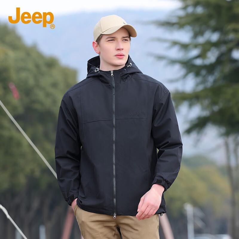 JEEP Men's Spring Outdoor Hooded Jacket