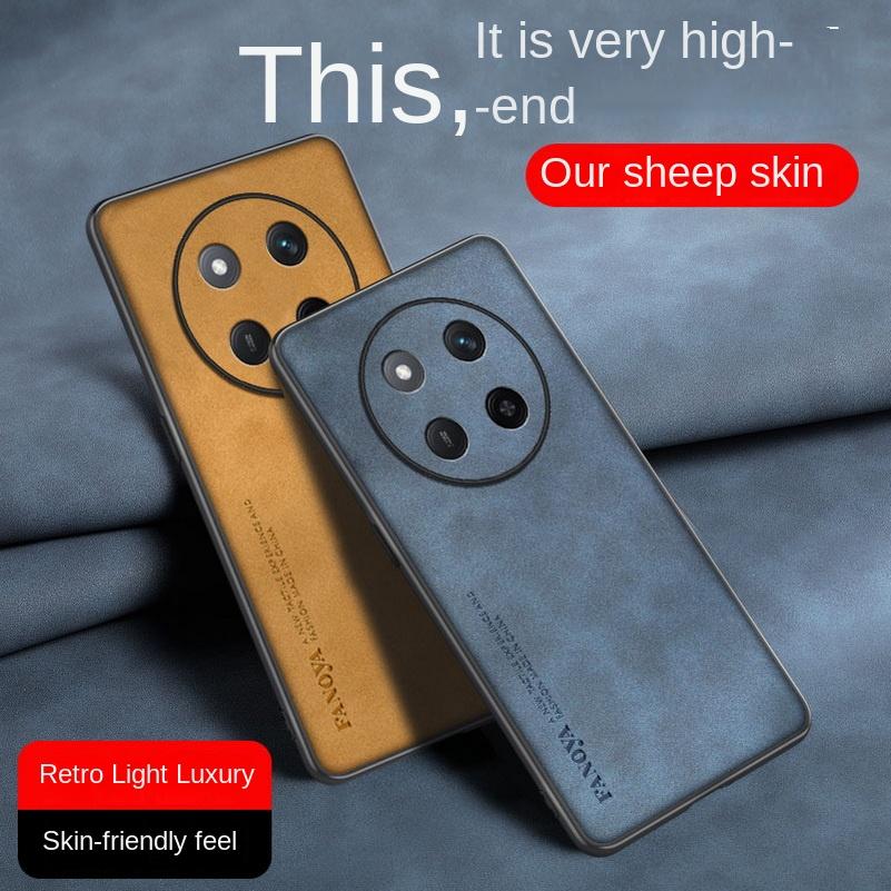 Plain Leather Comfortable Suede Case For Honor X60 Pro X6B X6A X7A X8A X9A X8 X6 Honor Magic 6 Pro 5 Soft Lens Protect Cover