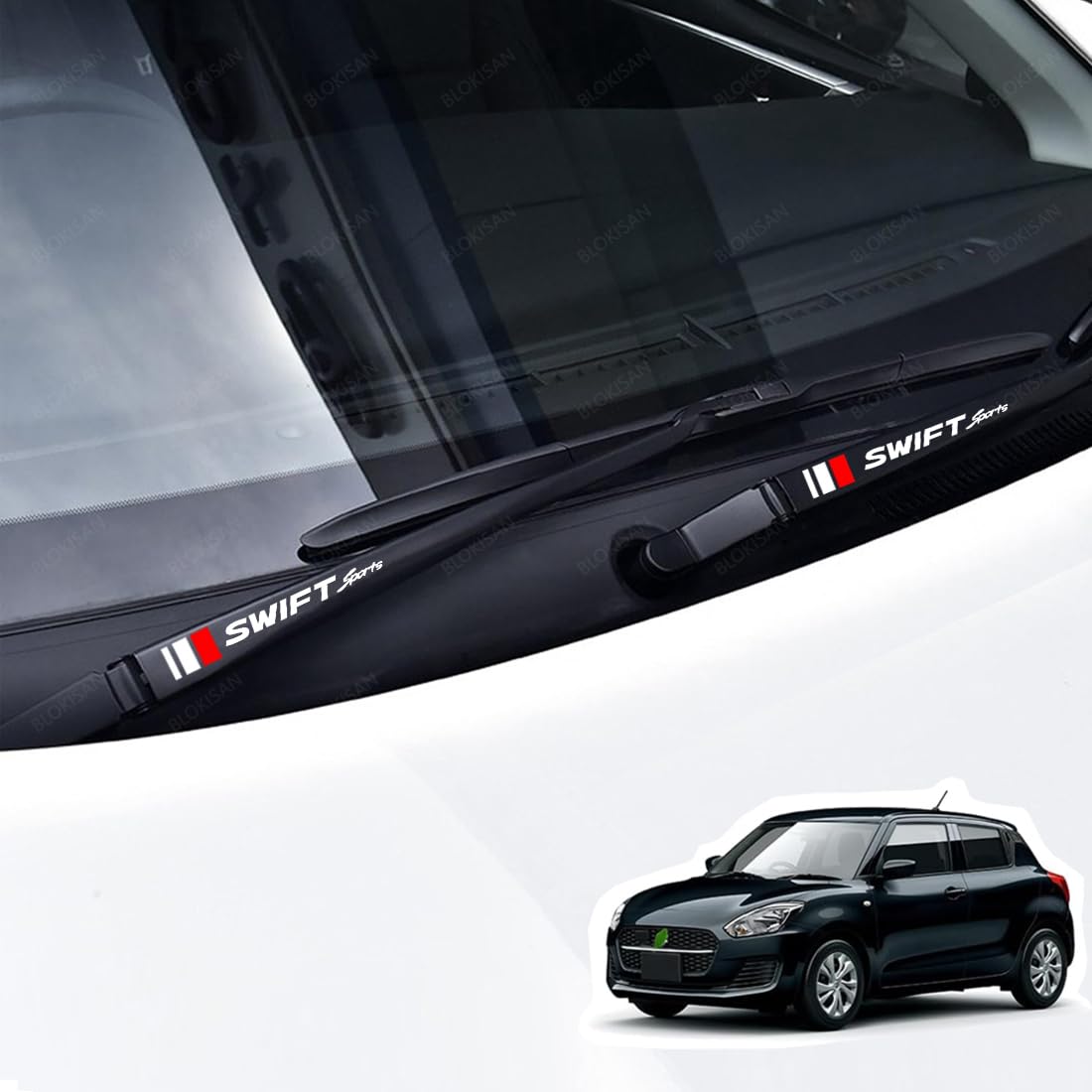 

Swift Wiper Blade Stickers and Decals for Strong Set of 4 for Left and 2 for ZC53S/ZC13S/ZC83S/ZD83S/ZD53S/ZC33S, etc. Waterproof, Stylish, чёрный