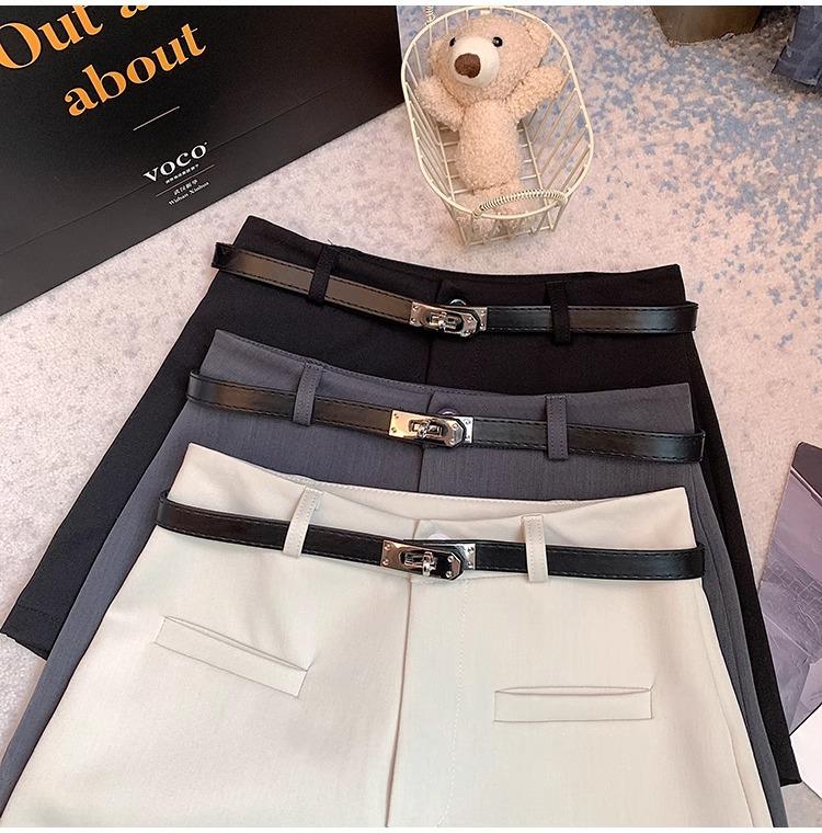 2025 Spring/Summer High Waist A-line Women's Casual Korean Style Wide Leg Shorts