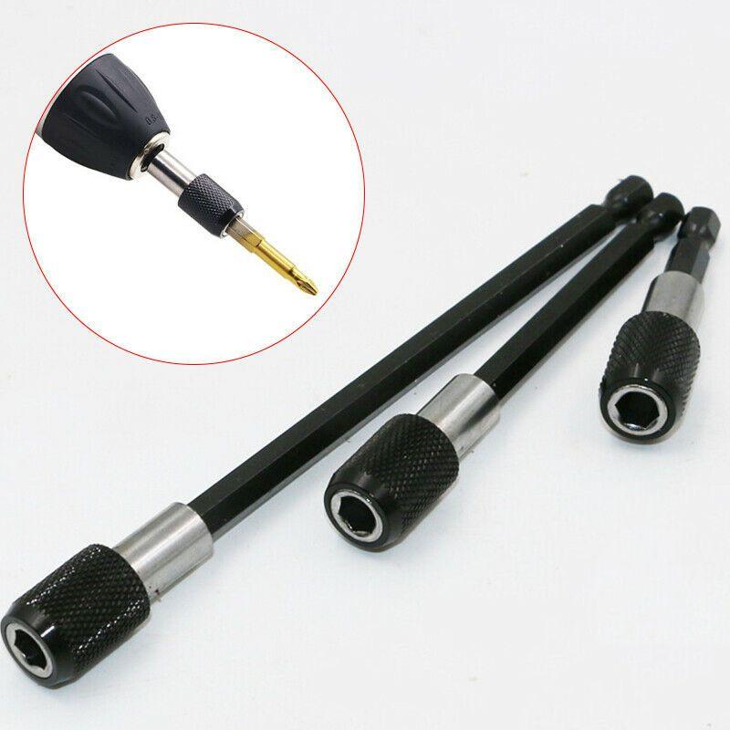 3pcs Set 1/4 Hex Shank Screw Driver Extension Bit Quick Release Holder Tool High Hardness Magnetic Drill Extension For Reliable Use