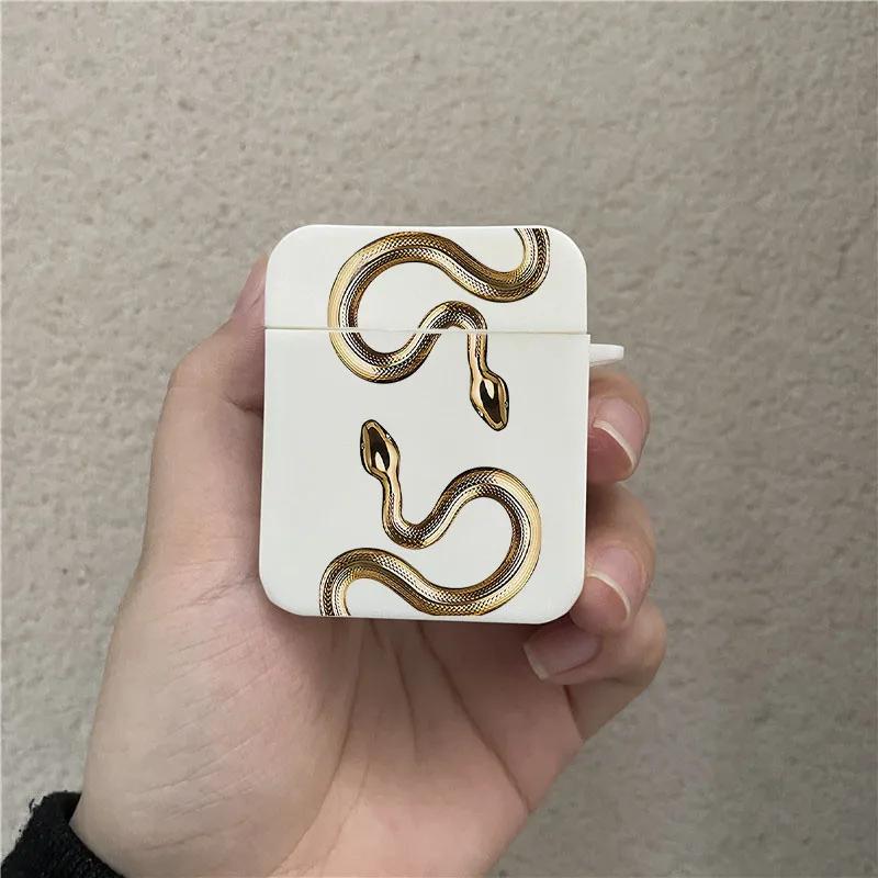 Luxurious Black Snake Earphone Case for Airpods 1 2 3 Pro Colorful Dragon Wireless Headphone Charging Box Cover for Air Pod 3 Airpods 1 2
