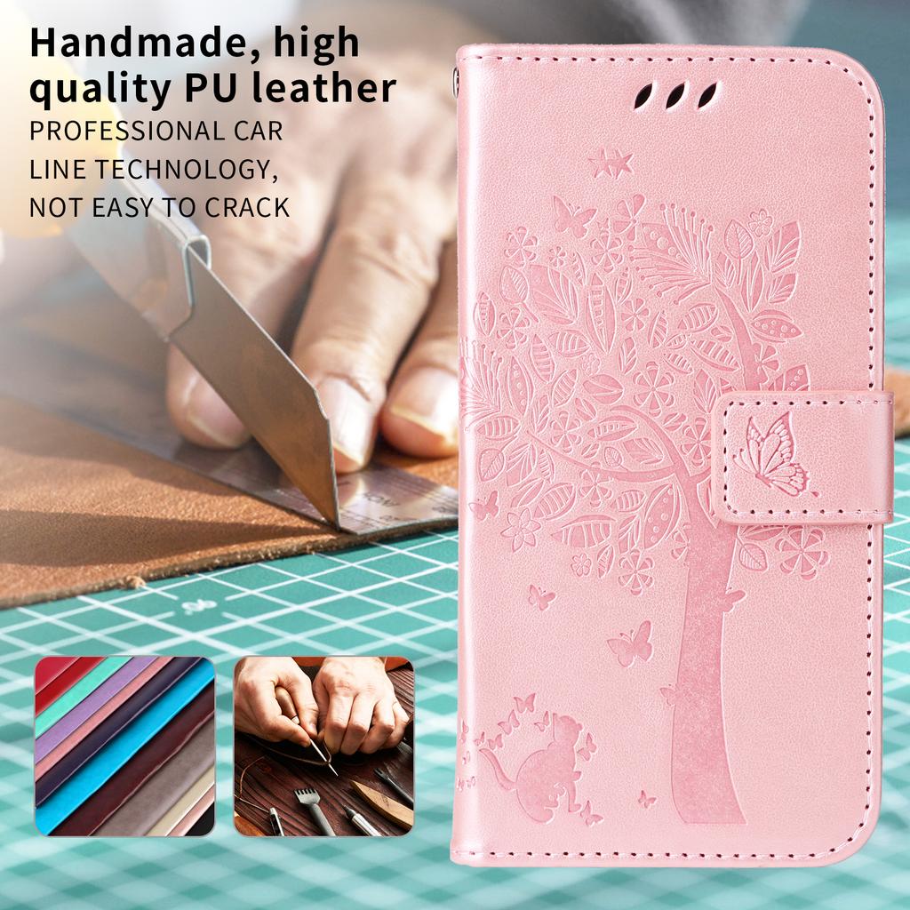 For Samsung Galaxy A16 4G/Galaxy A16 5G/Galaxy A17 5G/Galaxy A26 5G Phone Case with Stand Cat Tree Pattern Leather Wallet Mobile Cover