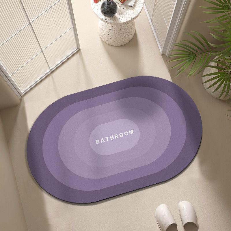 Entry Door Bathroom Absorbent Non-slip Foot Mat Small Fresh Diatom Mud Can Cut Household Bathroom Door Mat