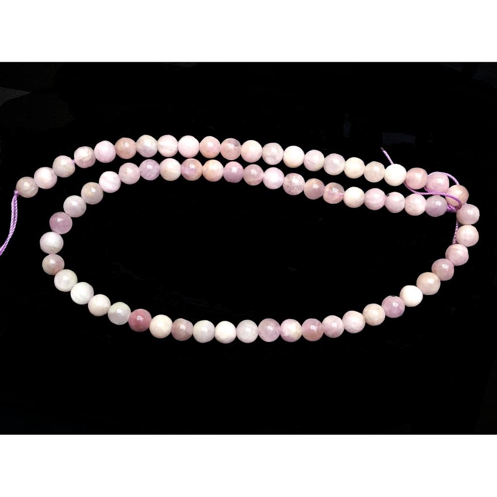 Strand of 62 Round Beads 6mm 6 Mm In Kunzite