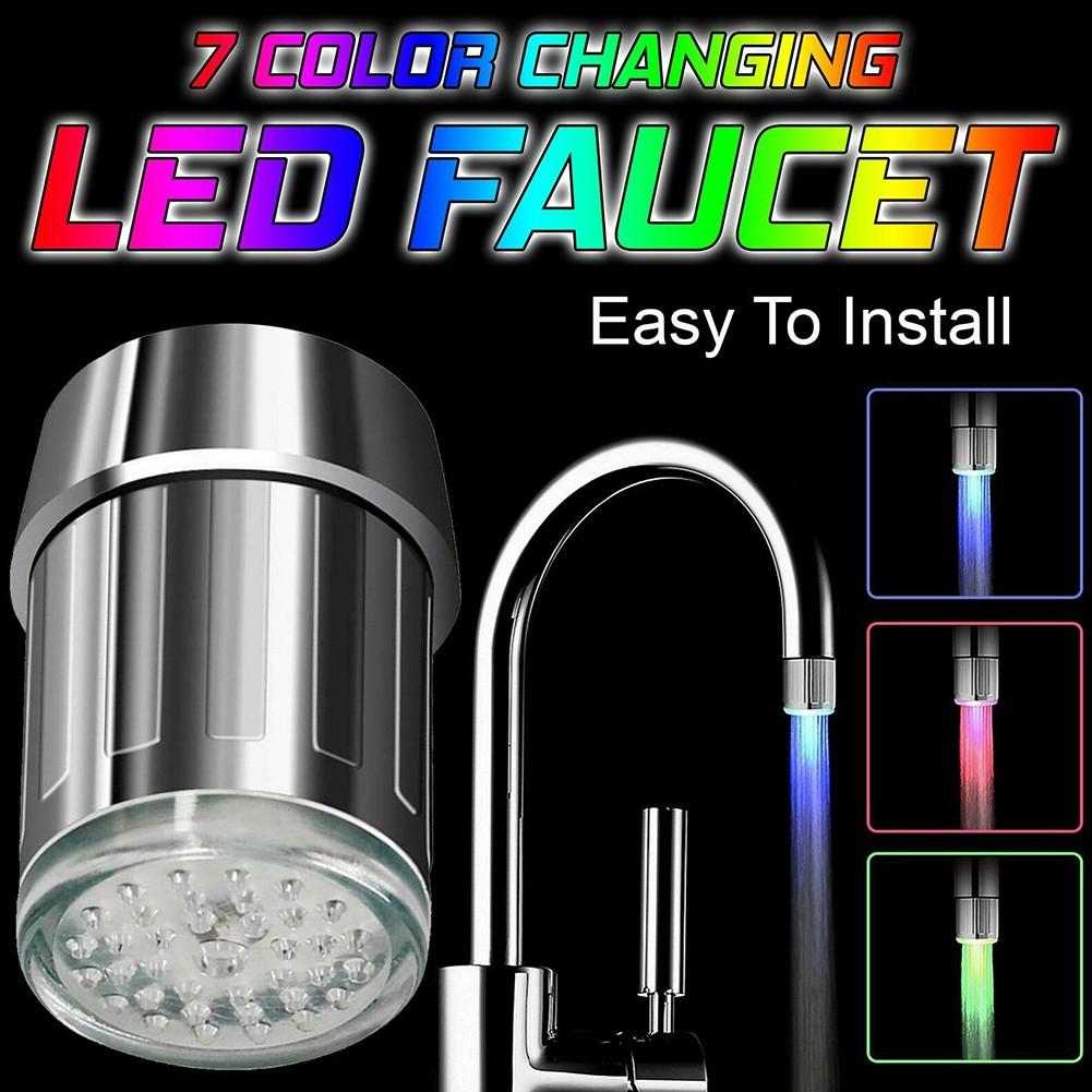 1PCS LED Light Faucet External Faucet External Thread