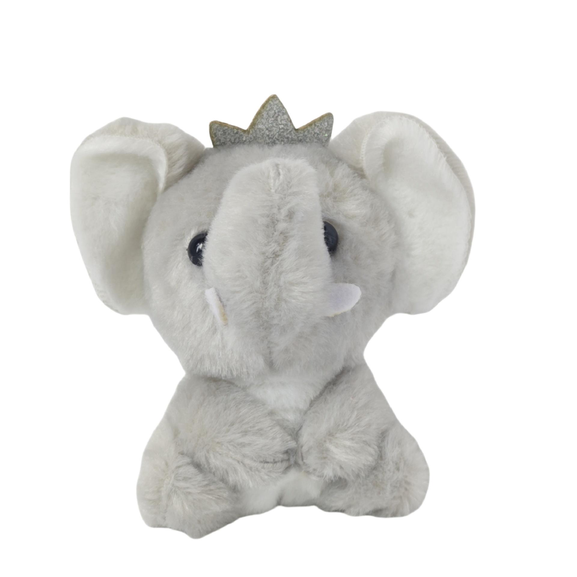 

Cute Girl Heart Elephant Plush Toy Baby Elephant Doll Backpack Pendant Birthday Gift Ragdoll 10cm сірий колір