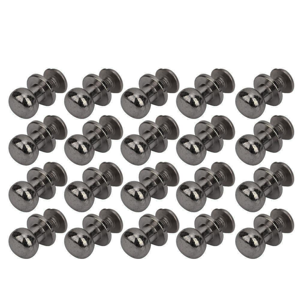 

20PCS 9 x 8mm DIY Copper Rivets Round Head Nipple Nail Bag Shoes Accessories for Leather Gunmetal
