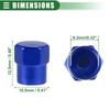 Motoforti Universelle Reifenventilkappen Ventilschaftabdeckungen für Auto SUV Motorrad Motorrad 12,5 mm Aluminiumlegierung 5 Stück Blau