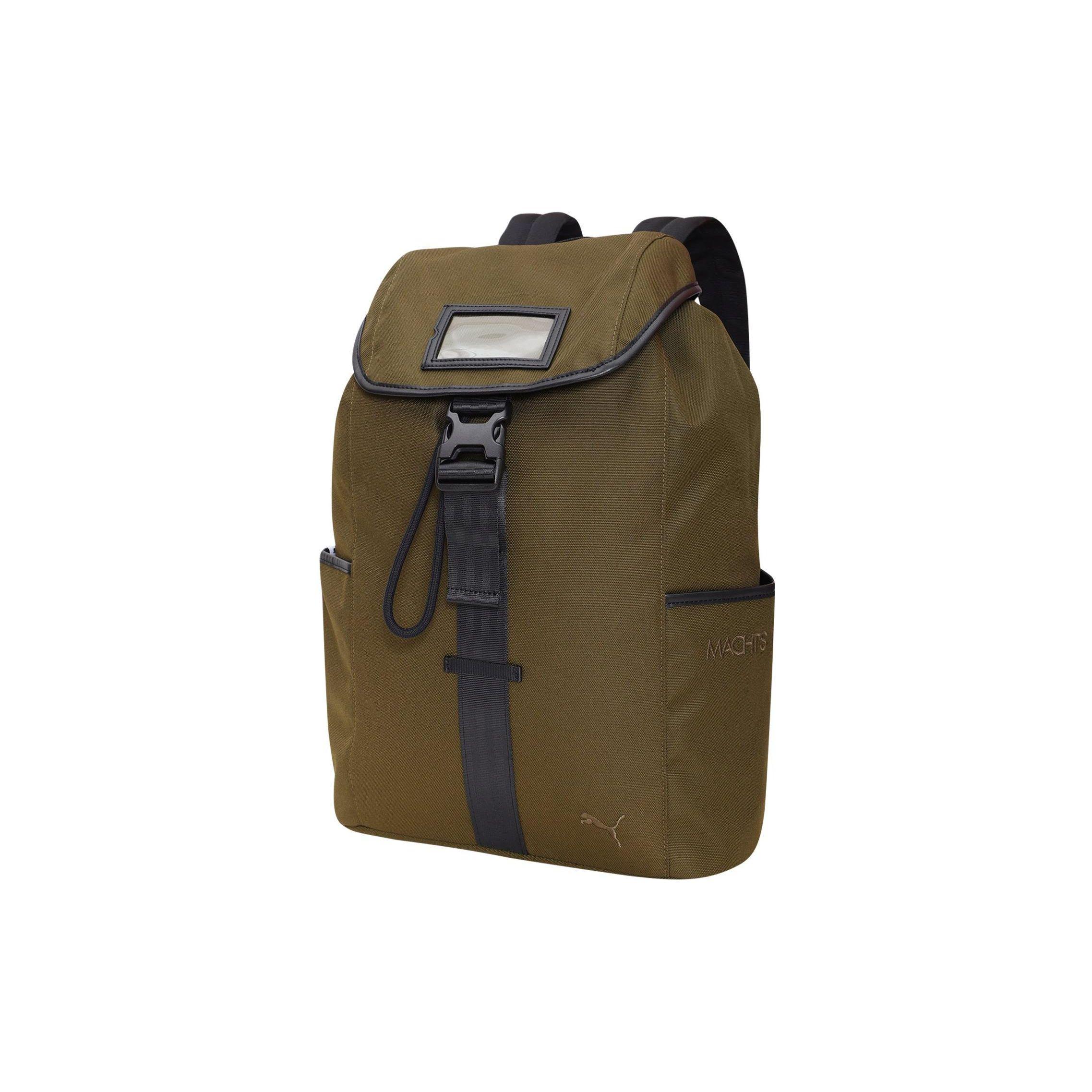 Puma Casual Minimalist Multi-Use Large Capacity Flap Closure Backpack Unisex backpacks Dark-Green 079423-02 Dark Green